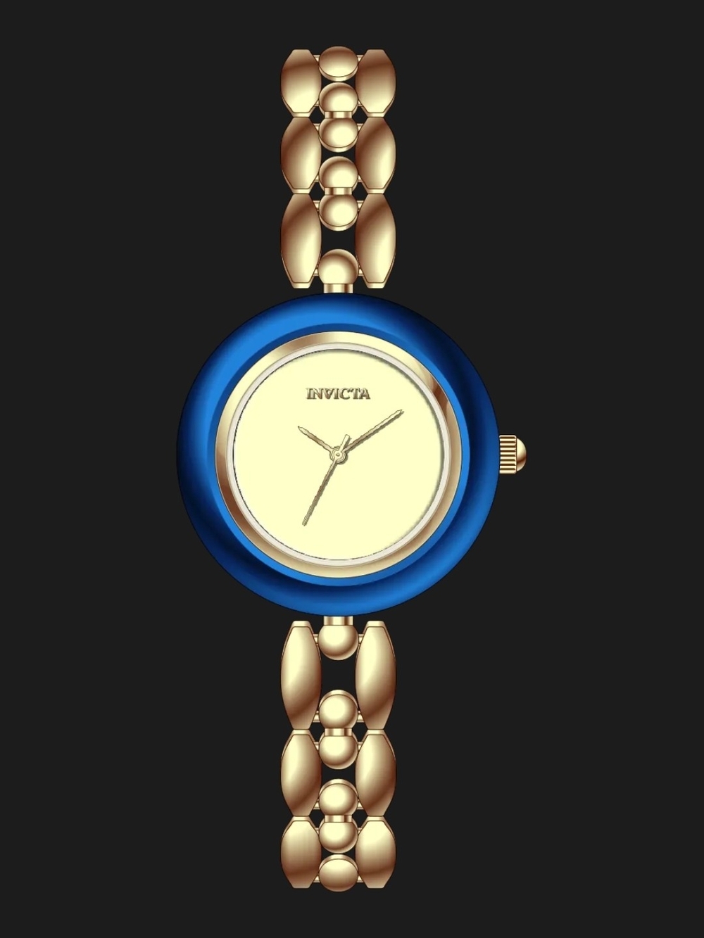 Invicta Blue & Gold Bracelet Watch